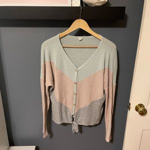 Lazy Sunday Waffle Knit Top